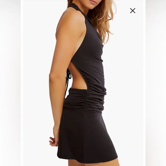 NWOT Free People Beach Valerie Halter Jersey knit Mini Dress in Red Sz M - Picture 8 of 10